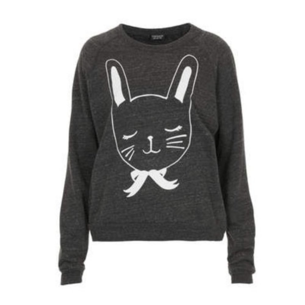 TOPSHOP / GREY BUNNY PULLOVER SWEATER / 6